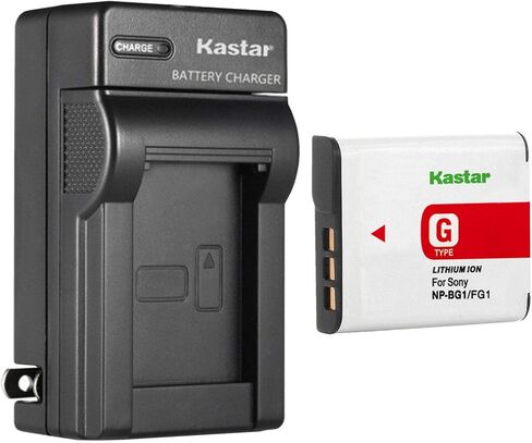 Kastar 3 عبوات من البطاريات وشاحن حائط تيار متردد متوافق مع Sony NP-BG1 NP-FG1 BC-CSG، Sony Cyber-shot DSC-W170 DSC-W200 DSC-W210 DSC-W215 DSC-W220 DSC-W230 DSC-W270 DSC-W275 DSC -W290 DSC-W300 DSC-W30 in Saudi Arabia