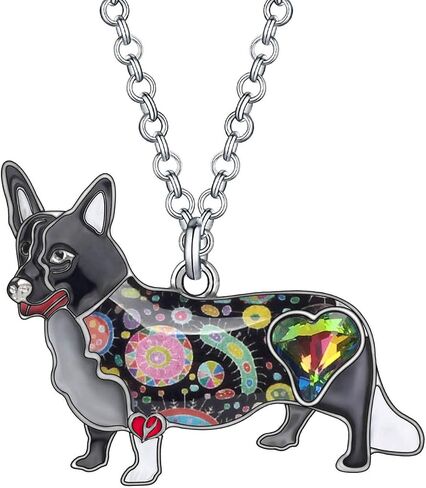Enamel Alloy Cute Dog Breeds Necklace Puppy Pendant Pets Jewelry Dog Gifts for Women Charms Decor in Saudi Arabia