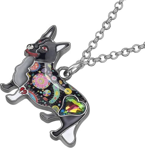Enamel Alloy Cute Dog Breeds Necklace Puppy Pendant Pets Jewelry Dog Gifts for Women Charms Decor in Saudi Arabia
