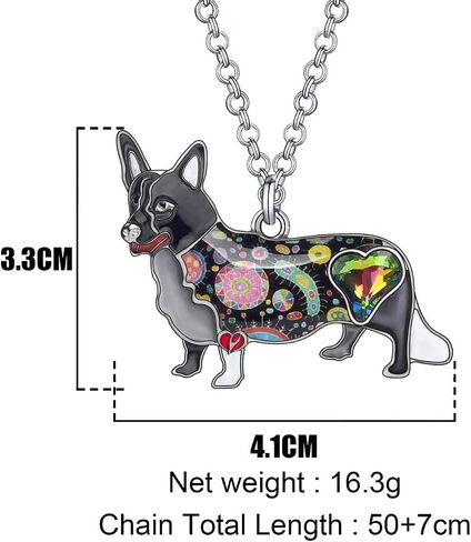 Enamel Alloy Cute Dog Breeds Necklace Puppy Pendant Pets Jewelry Dog Gifts for Women Charms Decor in Saudi Arabia
