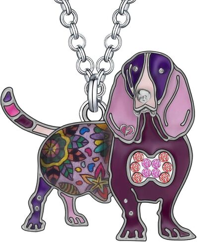 Enamel Alloy Cute Dog Breeds Necklace Puppy Pendant Pets Jewelry Dog Gifts for Women Charms Decor in Saudi Arabia