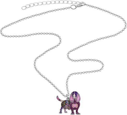 Enamel Alloy Cute Dog Breeds Necklace Puppy Pendant Pets Jewelry Dog Gifts for Women Charms Decor in Saudi Arabia