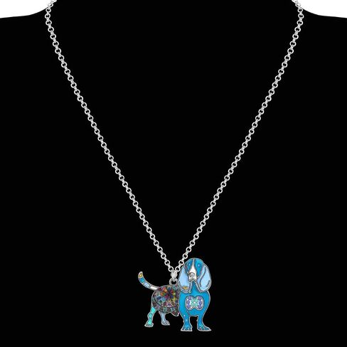 Enamel Alloy Cute Dog Breeds Necklace Puppy Pendant Pets Jewelry Dog Gifts for Women Charms Decor in Saudi Arabia