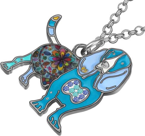 Enamel Alloy Cute Dog Breeds Necklace Puppy Pendant Pets Jewelry Dog Gifts for Women Charms Decor in Saudi Arabia