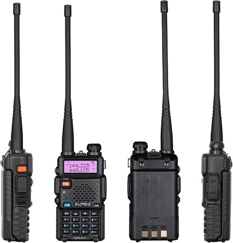 BaoFeng UV-5R Ham Radio 5w (144-148Mhz/420-450Mhz) Two way radio,BAOFENG Walkie talkie with 12pcs 1800mAh Batteries (6 pack) in Saudi Arabia
