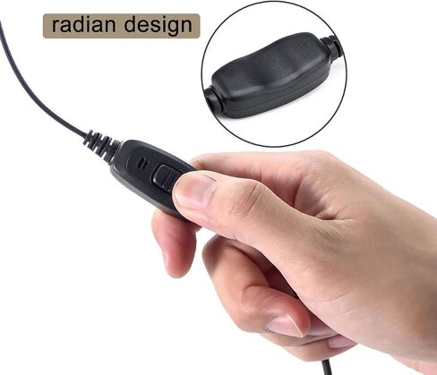 Retevis RT21 Walkie Talkie Earpiece with Mic, G-Type Soft Earhook, for RT22 RT68 RT21 H-777 RT22S RT15 RB29 RB45, Compatible with BAOFENG 888S pxton 2 Way Radio, 2 Pin Two Way Radio Earpiece(1 Pack) in Saudi Arabia