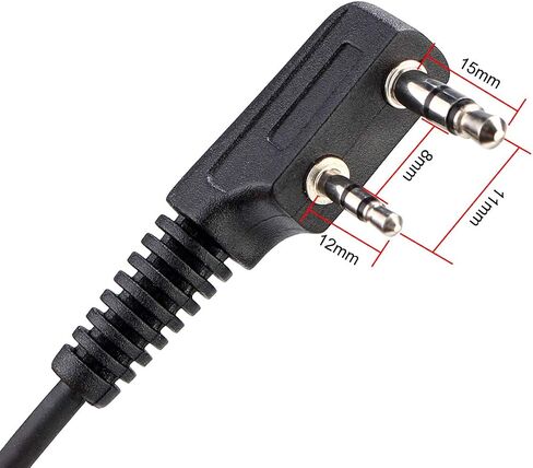Retevis RT21 Walkie Talkie Earpiece with Mic, G-Type Soft Earhook, for RT22 RT68 RT21 H-777 RT22S RT15 RB29 RB45, Compatible with BAOFENG 888S pxton 2 Way Radio, 2 Pin Two Way Radio Earpiece(1 Pack) in Saudi Arabia