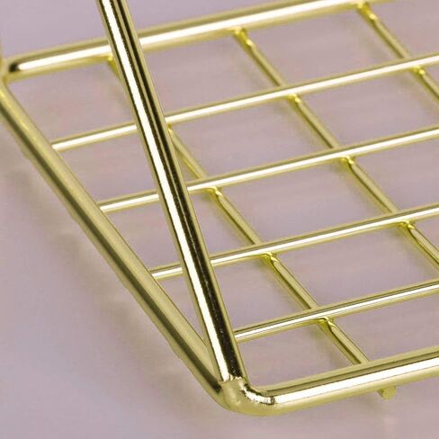 Multi-Function Wall Storage and Display Basket and Rack, Decorative Basket and Shelf for Wire Wall Grid Panel, 2-in-1,Gold in Kuwait