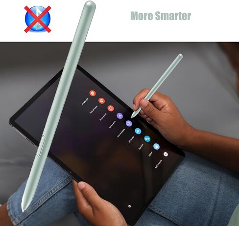 قلم بديل من قطعتين من أقلام Tab S7 FE S لجهاز Samsung Galaxy Tab S7/Tab S7 FE، EJ-PT730، مستشعر الضغط 4096، بدون بلوتوث (أخضر) in Kuwait