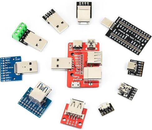 11 قطعة مجموعة لوحة القطع USB من النوع A B Type-C Mini Micro ولوحة القطع 6 في 1 in Saudi Arabia