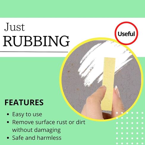 Rust Eraser for Knives Kitchen Stoves Wood Finish and Bicycles Multi Purpouse Cleaning Rubber Eraser Remover Dirt Stains (Fine) Made in Japan, Set of 2 in Saudi Arabia