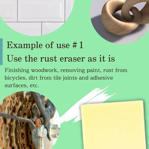 Rust Eraser for Knives Kitchen Stoves Wood Finish and Bicycles Multi Purpouse Cleaning Rubber Eraser Remover Dirt Stains (Fine) Made in Japan, Set of 2 in Saudi Arabia