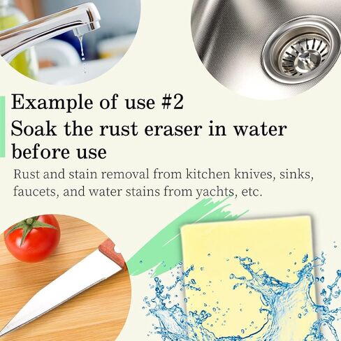 Rust Eraser for Knives Kitchen Stoves Wood Finish and Bicycles Multi Purpouse Cleaning Rubber Eraser Remover Dirt Stains (Fine) Made in Japan, Set of 2 in Saudi Arabia