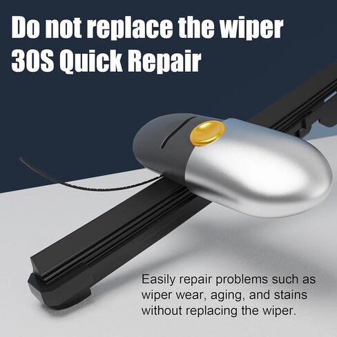 قطعة واحدة من جهاز إصلاح ممسحة السيارة، أداة تنظيف الشريط المطاطي المحمولة، جهاز إصلاح شفرة مكشطة بدون عظم، مناسب لمعظم السيارات (رمادي فضي) in Kuwait