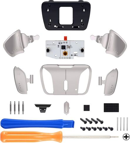 تحويل RISE & RISE4 إلى RISE4 RMB Kit - إصدار الأزرار المعدنية الحقيقية K1 K2 K3 K4 الأزرار الخلفية وإعادة رسم خريطة لوحة PCB لوحدة تحكم PS5 eXtremeRate RISE & RISE4 Remap kit - Metallic Rainbow Aura Blue & Purple in Saudi Arabia