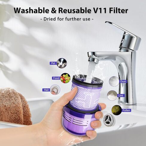 مرشحات مكنسة كهربائية V11 بديلة مناسبة لمحرك Dyson V11 Torque Drive V11 Animal V11 إضافي V15 كشف فلتر مكنسة كهربائية لاسلكية، مناسب لـ Dy*son V15s Detect Submarine، الجزء # 970013-02، 3 عبوات باللون الأرجواني in Saudi Arabia