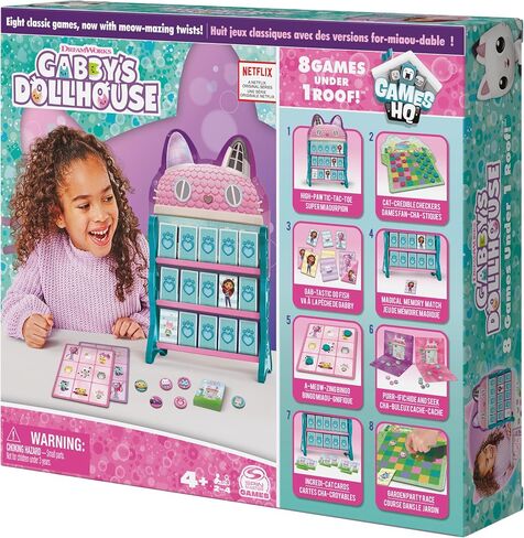 Gabby’s Dollhouse 3 Game Bundle Gift Set, Pop-Up Game Dominoes Jumbo Playing Cards, Gabby’s Dollhouse Toys Kids Games, for Preschoolers Ages 4 and up in Saudi Arabia