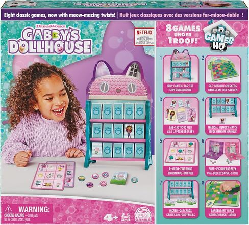 Gabby’s Dollhouse 3 Game Bundle Gift Set, Pop-Up Game Dominoes Jumbo Playing Cards, Gabby’s Dollhouse Toys Kids Games, for Preschoolers Ages 4 and up in Saudi Arabia