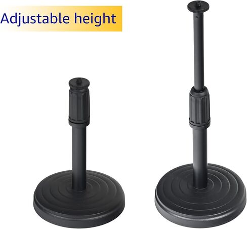 Trademark Innovations Adjustable Microphone Stand, Microphone Stand Desk, Table Top Mic Stand, Podium Mic Stand in Saudi Arabia