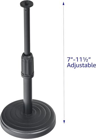 Trademark Innovations Adjustable Microphone Stand, Microphone Stand Desk, Table Top Mic Stand, Podium Mic Stand in Saudi Arabia