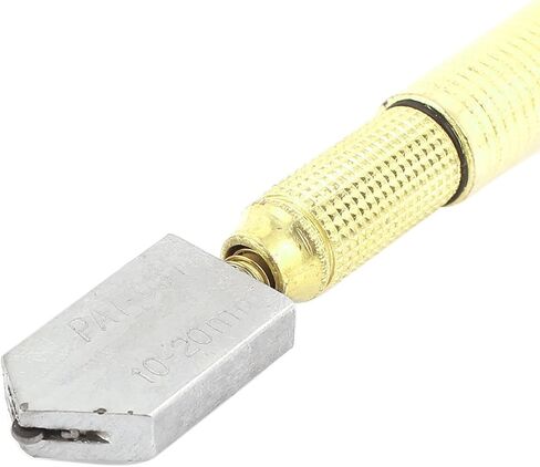 uxcell Glass Cutter 10mm-20mm, Pencil Style Oil Feed Carbide Tip Golden Metal Handle for Glass Tiles Mirror Cutting 3 Pcs in Saudi Arabia
