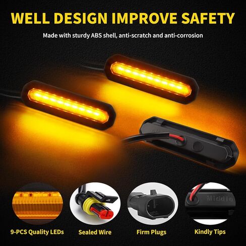 3 قطع مصابيح شبكية LED لقاعدة For-d Bronco وملحقات Black Diamond 2021-2023، مصابيح شواء OEM 2/4 أبواب مع مصهر وحزام أسلاك (أبيض) in Kuwait