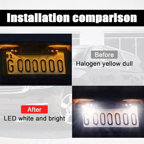 Pack-2 مجموعة مصابيح LED كاملة للوحة الترخيص، 6500K، متوافقة مع كاديلاك إسكاليد تشيفي سيلفرادو 1500 2500 3500 سوبربان تاهو جي إم سي سييرا 1500 2500 3500 يوكون XL (ضوء أبيض) in Kuwait