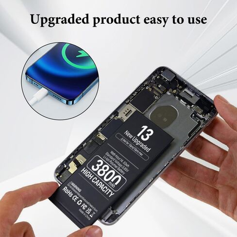 بطارية لجهاز iPhone 13، ترقية جديدة لبطارية بديلة عالية السعة لجهاز iPhone 13 (A2482 A2631 A2633 A2634 A2635) مع مجموعة أدوات بديلة احترافية in Kuwait