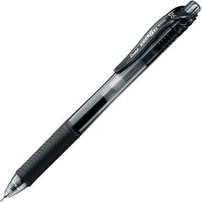 Pentel Knock Gel Ballpoint Pen Energel X, 0.5mm Needle Tip, Black Ink (BLN105-A)