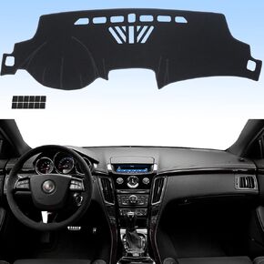 Dashboard Cover Flannel Dash Mat Custom Compatible with 2008 2009 2010 2011 2012 Cadillac CTS, Anti-Glare, Anti-Reflection, No Peculiar Smell