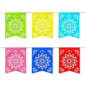 Super Z Outlet 12 Foot Long Rainbow Multicolored Flag Mexican Sun Del Sol Design Garland Drop Banner for Party Decorations, Birthdays, Event Supplies, Fiesta Festivals, Children & Adults in Kuwait