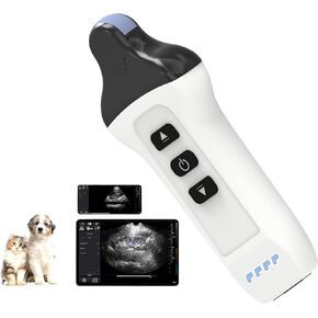 Wireless Color Doppler Ultrasound Machine 6.0MHZ Micro-Convex Probe, Wireless Ultrasound Machine for Android and iOS, Handheld Ultrasound Scanner for Cat, Dog, Smal Animals