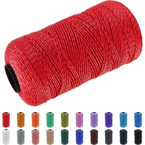 CAMAL Braided Nylon String 3 Strands 1.5mm x 218 Yards Twisted Twine Rope Mason Line String for Gardening Making, DIY Arts Projects, Christmas Decoration, Hanging Ornaments (Black)