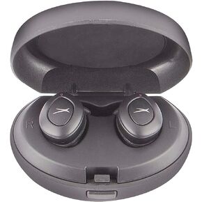 سماعات أذن Altec Lansing True Evo+ اللاسلكية حقًا، عمر بطارية يصل إلى 4 ساعات، تتلقى ما يصل إلى 4 شحنات أثناء التنقل، يمكنك الوصول إلى Siri أو Google Voice Assistant عبر البلوتوث من خلال هاتفك الذكي، MZX659-BLK