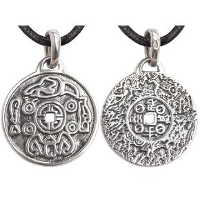 925 Sterling Silver Lucky Coin Necklace - Feng Shui Pendant Charm - Attracting Money Good Luck Amulet Medallion - Ancient Magic Chinese Fortune Talisman - Handmade Jewelry Gift for Men Women
