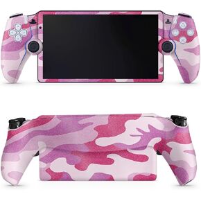 Glossy Glitter Gaming Skin Compatible with PS5 Portal Remote Player - Pink Camo - Premium 3M Vinyl Protective Wrap Decal Cover - Easy to Apply | Crafted in The USA by MightySkins