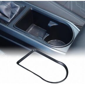 Gear Box Cup Holder Trim Ring Compatible with Toyota Tacoma 2016-2023, Center Console Gear Shift Panel Frame Cover Trim Accessories(Cup Holder Ring-Carbon Fiber Pattern)