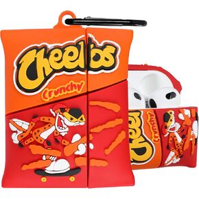 Mulafnxal for Airpod 3 3rd Generation Case Cute Cartoon 3D Kawaii Unique Silicone Cover Funny Fashion Fun Cool Food Design Stylish Cases Women Girls Boys Teen for Airpods 3 (2021) (Cheed Chips)