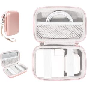 Alltravel Consolidation Case for MacBook Pro/Air Charger, Magic Trackpad/Mouse, Pencil, Magsafe Duo, Airpods Pro (2nd Generation), Magnetic charger, wall charger, hub (Rose Gold S)