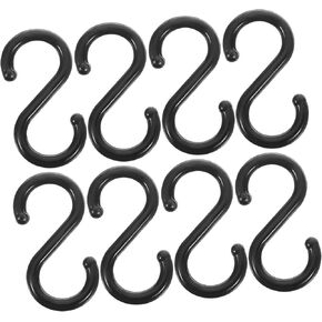 100pcs S-shaped Hook Clothes s Hooks Bathroom Nail Hooks S Shape Hanging Hooks Multi Purpose s Hooks Wall Hangers for Clothes Coat Hanging Holder Clothing Plastic Hanging Pot