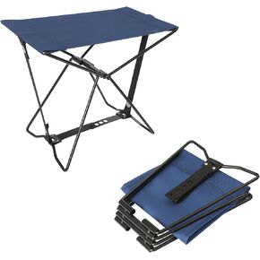 TENPLAY Compact Camping Stool,Poratable Folding Chair,Easy Set Up 600D Oxford PVC/PE Waterproof Coating for Traveling Hiking Fishing BBQ. (Black)