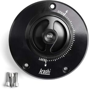 Areyourshop KEYLESS Fuel Cover Gas Tank Cap Black For Kawasaki ER-6F ER-6N Ninja 650 2009+, GTR 1400 2010+, Ninja 1000 ZX-10R 2008+, Ninja 600 ZX-6R 2009+, VERSYS 1000 ABS 2012-2018, Z800 2013-2016