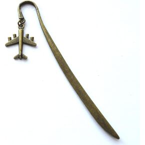 Airplane Charm Bookmark,Airplane Book Accessories,Bookmarks Christmas Gift idea, Metal Bookmark, Book Lover Gift Books in Saudi Arabia