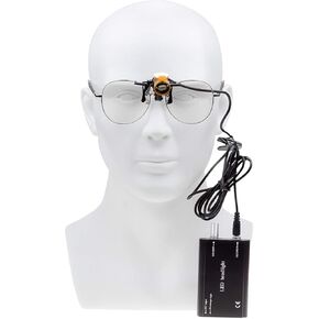 مصباح إضاءة LED للرأس قابل للحمل للأسنان من أجل جراحة الأسنان الطبية ومشبك معدني مع جسم بلاستيكي لتبديد الحرارة بسرعة (أزرق)