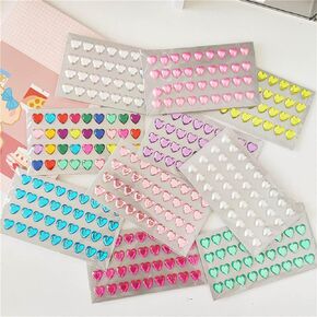 Maxleaf 10Sheets (360PCS) Clear Colorful Heart Jewels Rhinestone Diamond Stickers for Crafts Phone Case Kids Gifts Keyboards Laptops, Self Adhesive Gem Stickers Pearl Heart Gem Stickers in Saudi Arabia