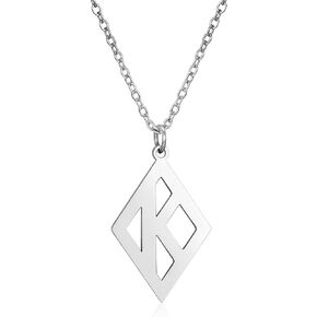 K Fraternity Greek Necklace Jewelry Stainless Steel KAP Pendant Silver Necklace for Men