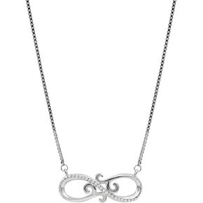 قلادة إنفينيتي من الألماس المقلد NW، قلادة من الفضة الإسترلينية مطلية بالذهب عيار 14 قيراط، هدية عيد الميلاد لها (زركون بجودة AAAAA، الشهادة متضمنة) in Kuwait