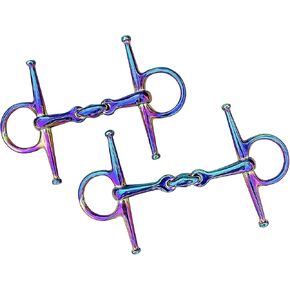 Horse BITS Full Cheek Rainbow Lozenge Snaffle Horse BIT S/Steel EGGBUTT