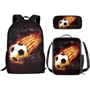 UNICEU Kids Backpacks for School Teen Galaxy Printed Boys Backpack Lunchbox Set