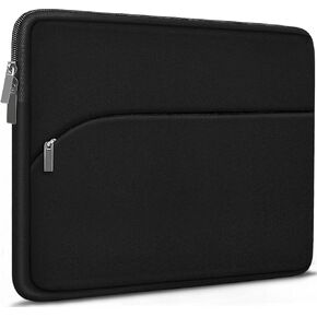 Laptop Case 14 inch, Slim Portable Monitor Protective Cover with Front Pocket, Traveling Computer Carrying Bag Laptop Sleeve Compatible for MacBook Air/Pro, HP, Dell, Lenovo, Acer, Black
